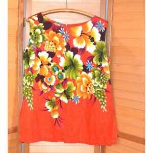 Vintage Hawaiian Tunic Resort Blouse 1970s